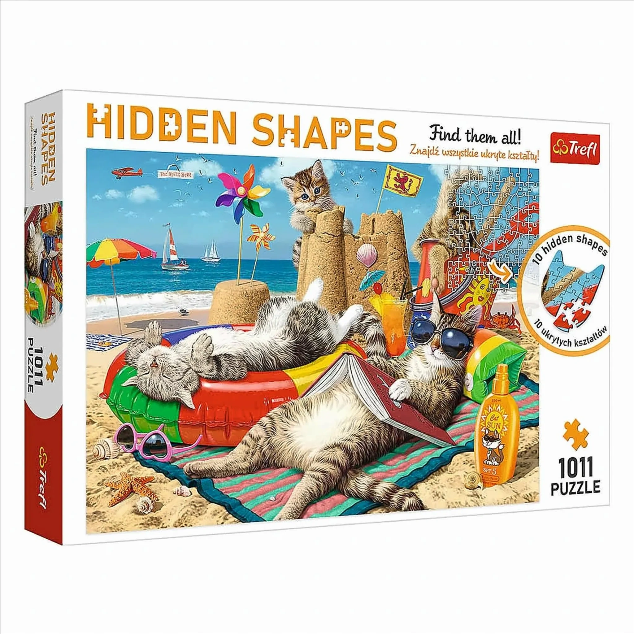 TREFL Puzzle Hidden Shapes: Katzenurlaub – 1011 Teile TREFL Puzzle Hidden Shapes: Katzenurlaub – 1011 Teile