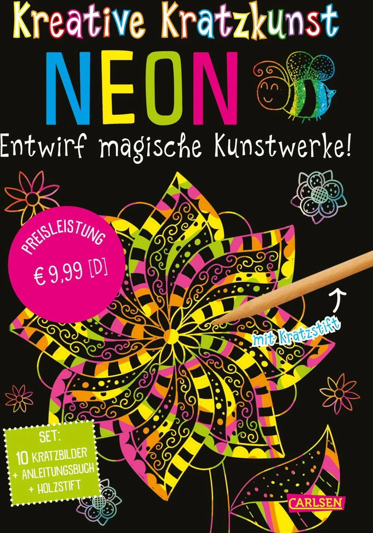Kratzbilder für Kinder – Kreative Kratzkunst: Neon