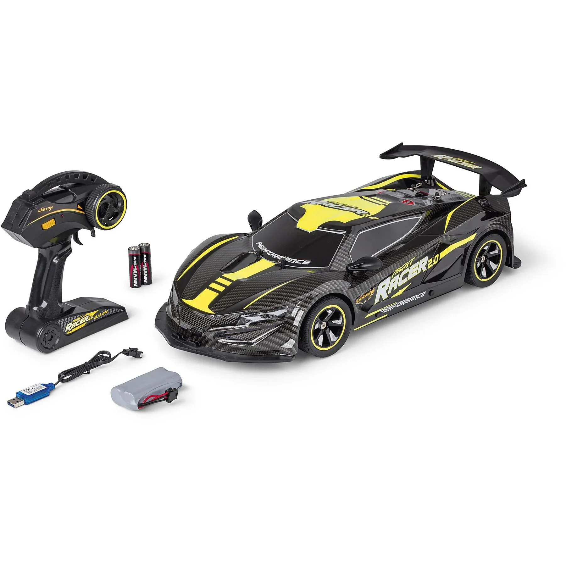 CARSON Night Racer 2.0 1:10 – R/C Spielzeugauto, Mehrfarbig