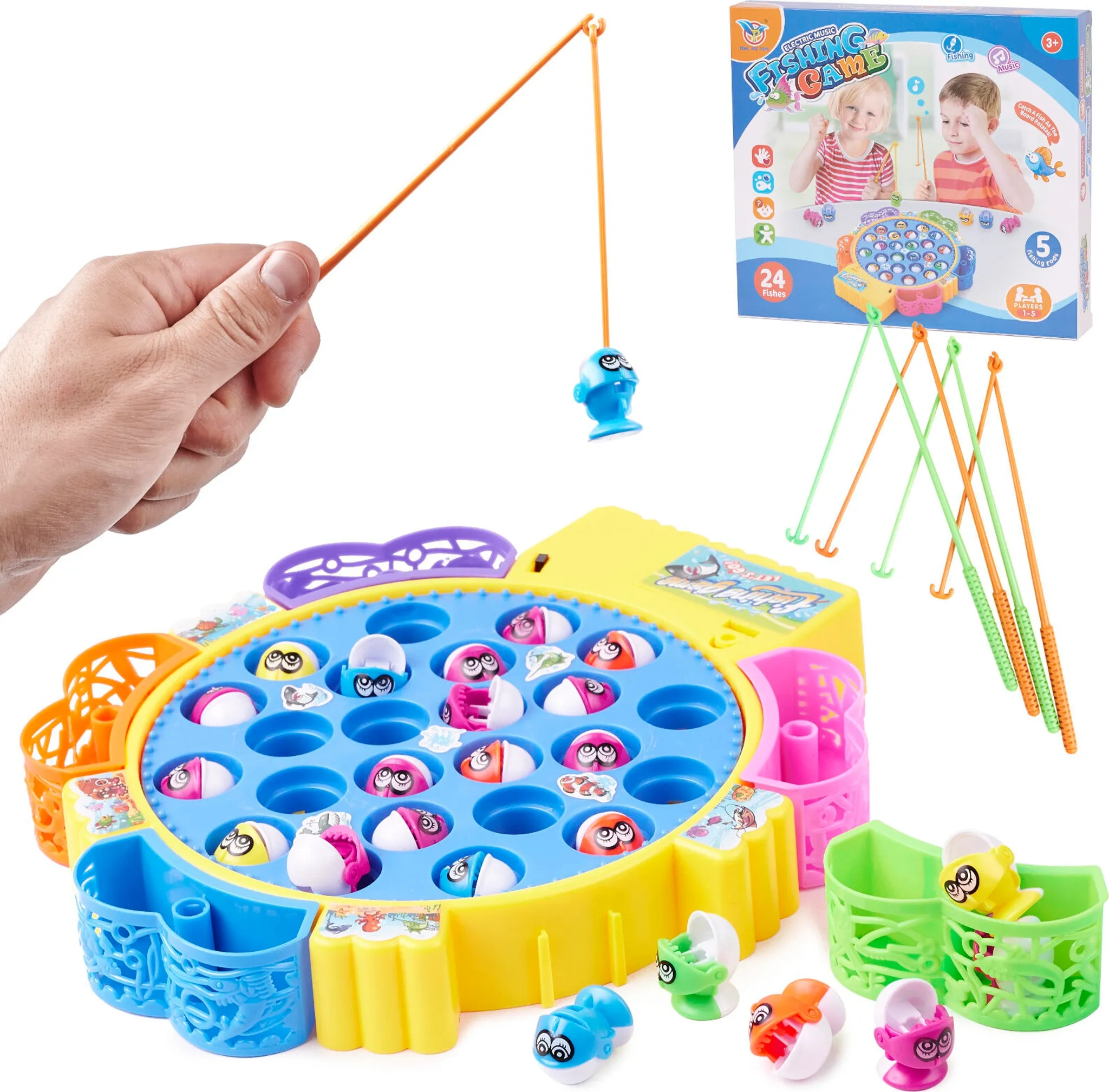 AGA Kinderspiel „Angeln“ – 24 Fische + 5 Ruten AGA Kinderspiel „Angeln“ – 24 Fische + 5 Ruten