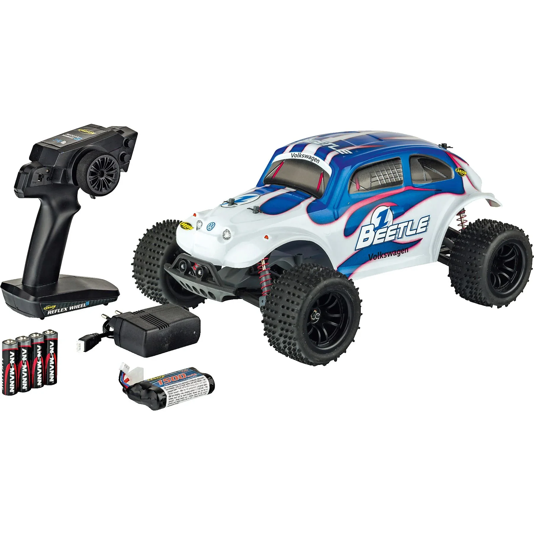 CARSON VW Beetle 1:10 – R/C Off-Road Truggy, Mehrfarbig