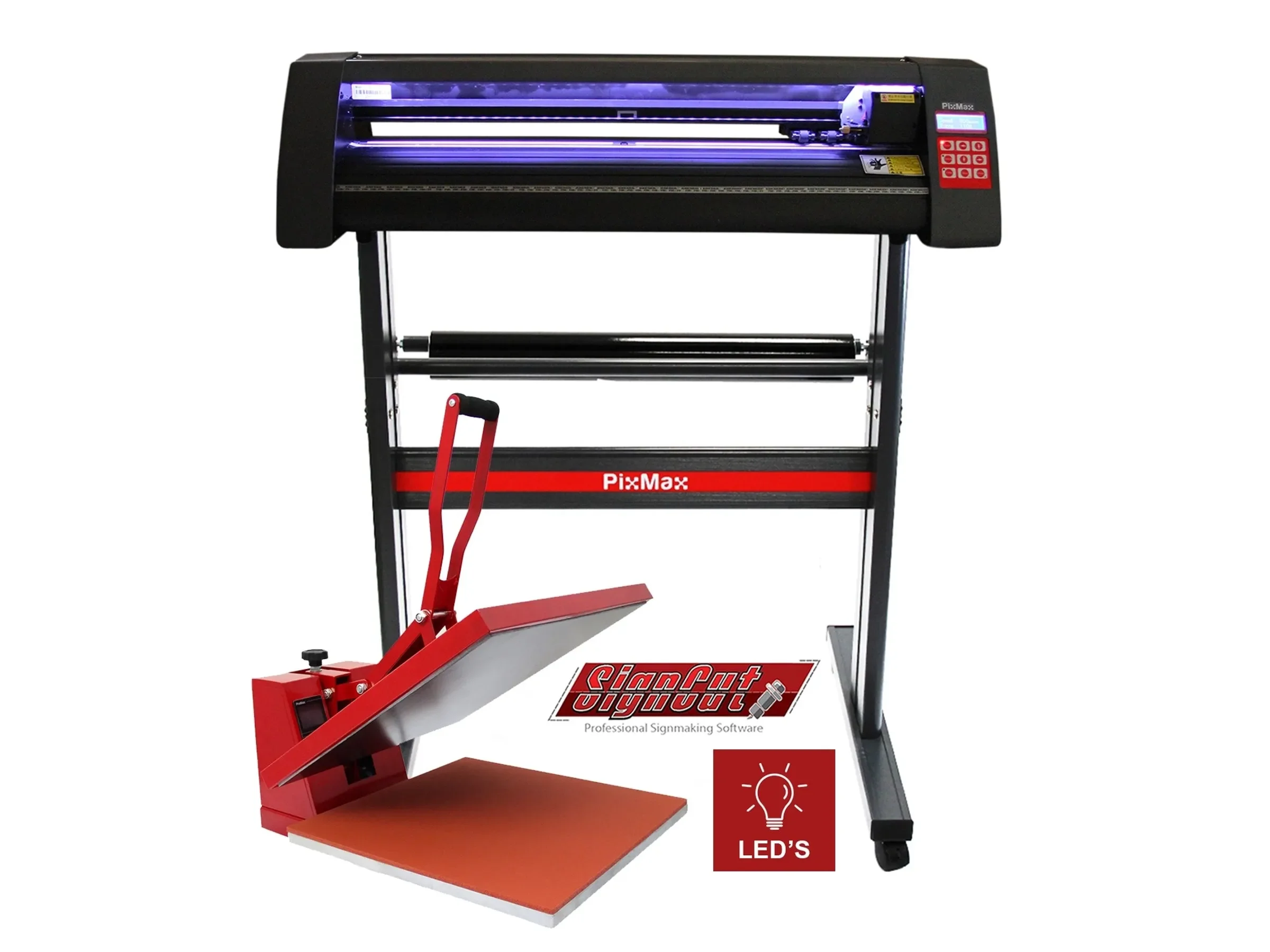 Monstershop 720 mm LED Schneideplotter mit 50 cm Transferpresse