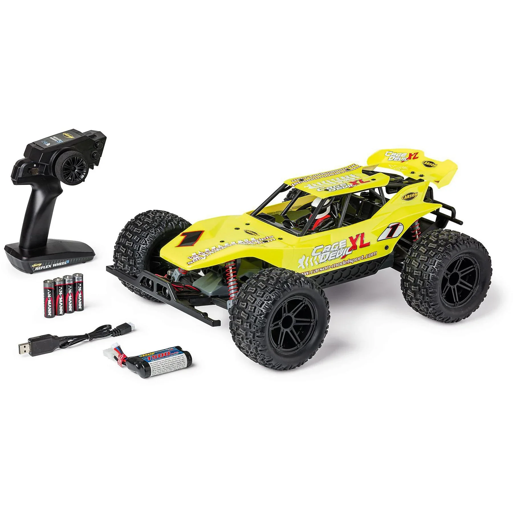 CARSON Cage Devil XL 1:10 FE – RC-Truggy, Gelb