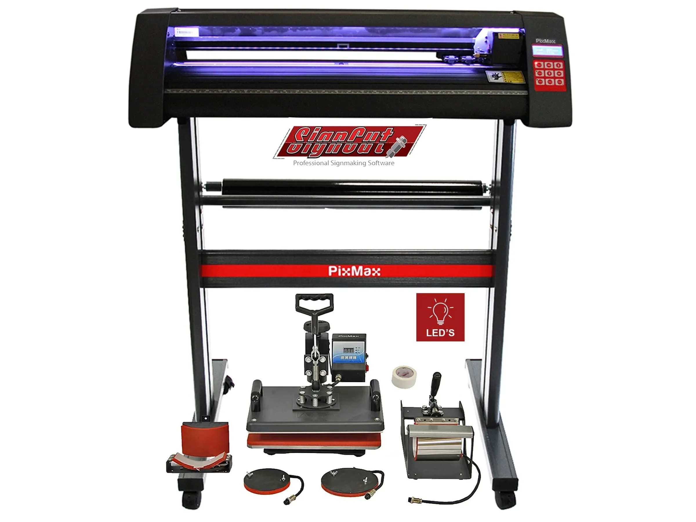 Monstershop 720 mm LED Schneideplotter mit 5-in-1 Hitzepresse