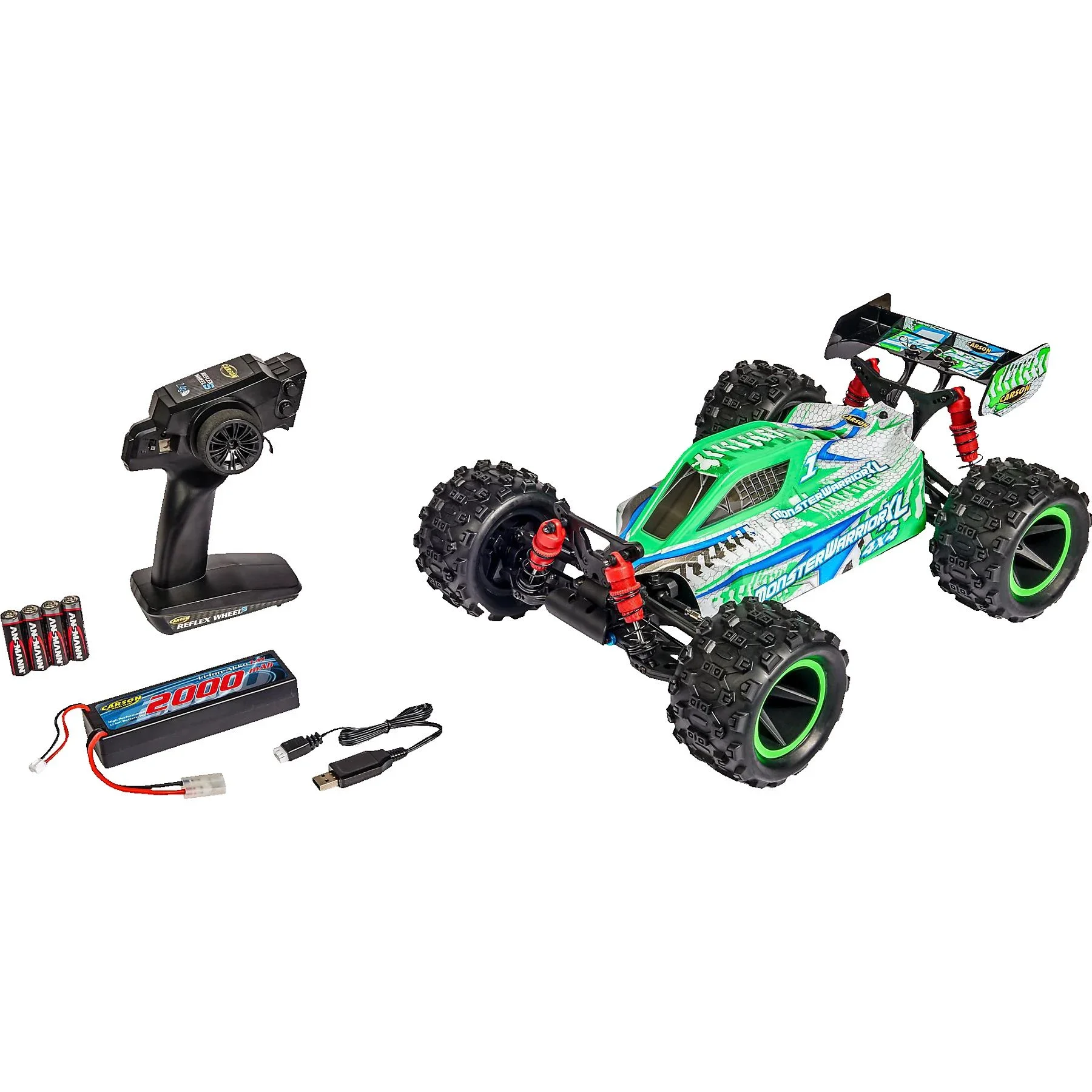 CARSON X10 Monster Warrior XL 2.0 1:10 – R/C Monster-Buggy, Mehrfarbig