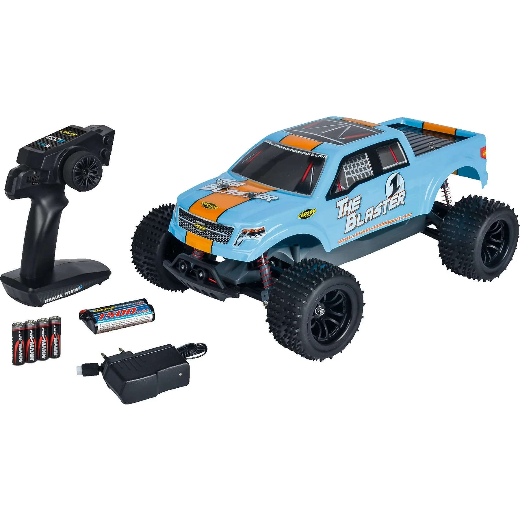 CARSON RC Fahrzeug – The Blaster FE, 1:10, 2,4 GHz, Mehrfarbig