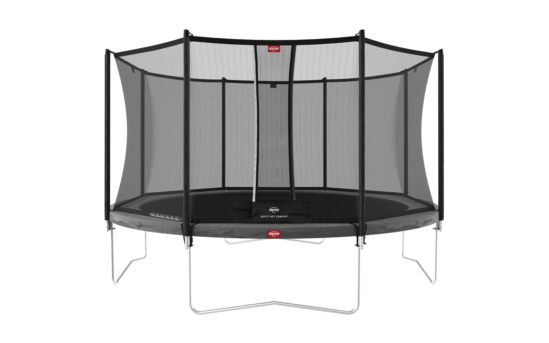 BERG Favorit Regular 430 Grey – Trampolin mit Sicherheitsnetz Comfort