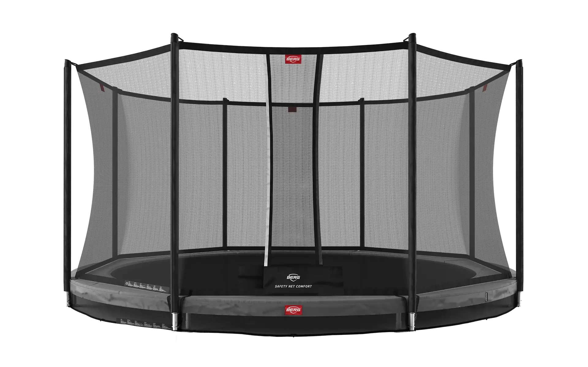 BERG Favorit InGround 430 Grey – Trampolin mit Sicherheitsnetz Comfort